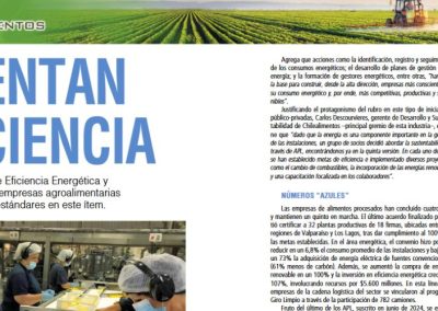 Revista Induambiente: Gerente de Sustentabilidad de Chilealimentos Carlos Descourvières expone logros en sustentabilidad a través de los Acuerdo de Producción Limpia en la agroindustria