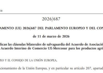 Acuerdo UE-Mercosur: Se publica en diario oficial el reglamento de aplicación de salvaguardias