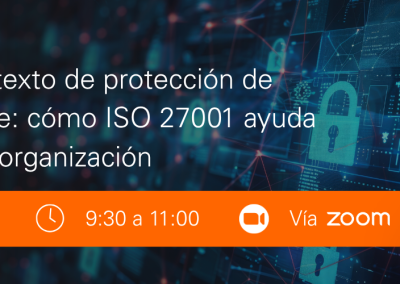 SGS Academy realizará webinar sobre protección de datos y ciberseguridad