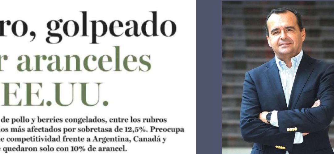 Presidente de Chilealimentos alerta que el arancel de EE.UU. golpea la competitividad de la agroindustria exportadora